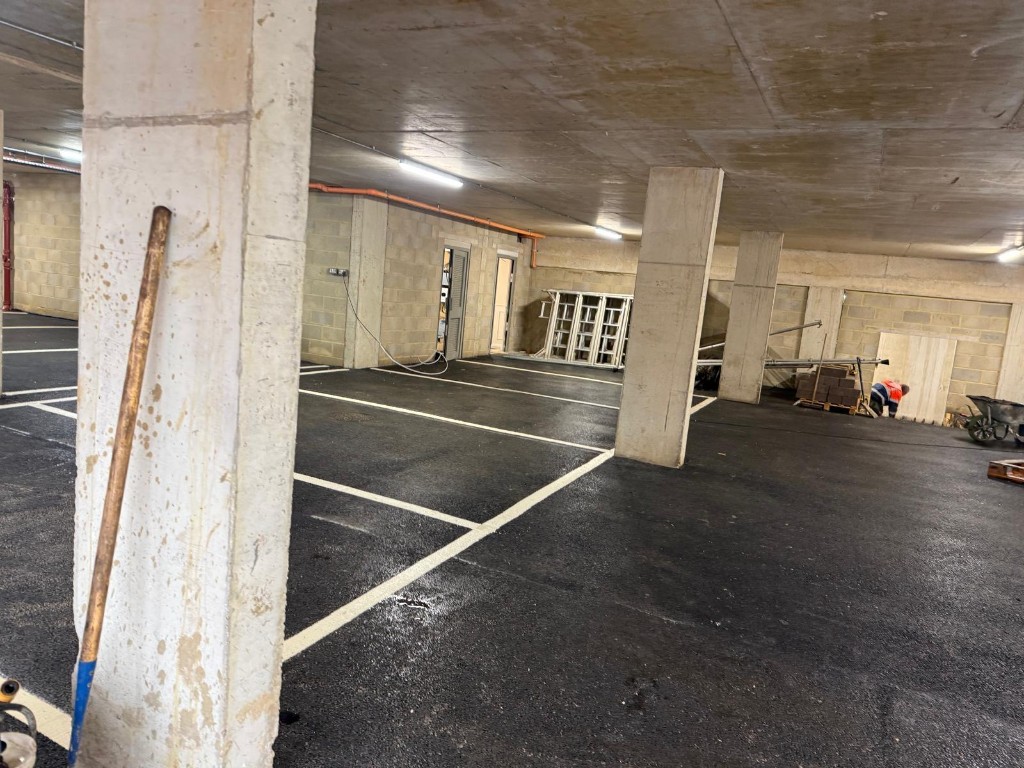 Deck circulation — EV bay graphics and blockwork envelope